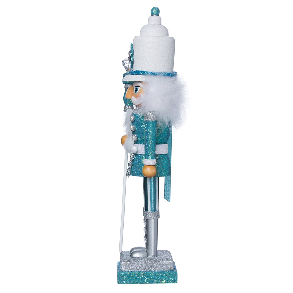 Kurt Adler 17-Inch Hollywood Turquoise/White Nutcracker